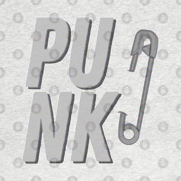 Punk - Safety Pin Typography Design by DankFutura